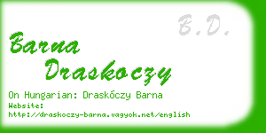 barna draskoczy business card